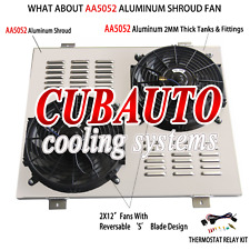 Aluminum Shroud Fan+Relay For 91-1993 Dodge D/W D250 350 Ramcharger 5.2L 5.9L picture