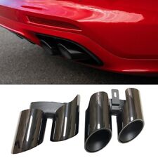 Black Exhaust Tips Muffler Tail Pipe S Sport For Porsche Panamera Base 2017-2023 picture
