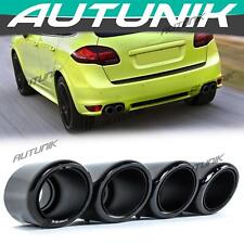 4PCS Round Muffler Exhaust Tips Tailpipe for Porsche Cayenne S GTS 2010-2014 picture