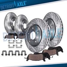 Front & Rear Drilled Rotors + Brake Pads for Chevy Impala Monte Carlo Intrigue picture