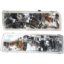 Headlight Set For 95-97 Lincoln Town Car Halogen With Bulbs FO2502141 FO2503141 picture