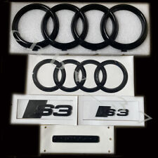 S3 Gloss Black Full Badges Emblems Package For Audi S3 8V 2014-2020 picture
