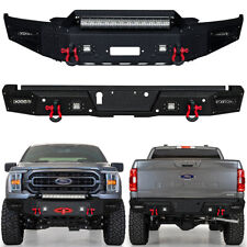 Vijay For 2021-2023 Ford F150 Front or Rear Bumper w/Winch Plate&LED Lights picture