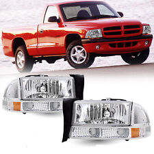 For 1997-2004 Dodge Dakota/1998-2003 Dodge Durango Headlights Chrome Left&Right picture