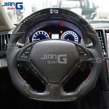 Carbon Fiber Perforated Leather LED Steering Wheel for INFINITI 08-13 G37X G37 picture