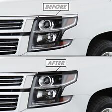 Chrome Delete Blackout Overlay for 2015-20 Chevy Tahoe Headlight Bezel Trim picture