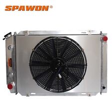 Radiator + Fan Shroud Fit Ford Mustang 80-93 Mercury Cougar 81-88 3 Row SPAWON picture