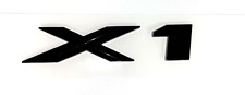BLACK X1 FIT BMW X-1 REAR TRUNK NAMEPLATE EMBLEM BADGE NUMBERS DECAL NAME picture