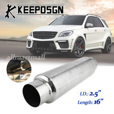 For Mercedes Benz ML350 2.5'' In/Outlet Muffler Resonator Exhaust 16'' Deep Tone picture
