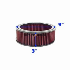 9''x9''x3'' Round Washable Air Cleaner Element Filter For GM 307 327 350 383 400 picture