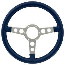1969-76 Firebird Formula - Dark Blue Leather Steering Wheel with Silver Center picture