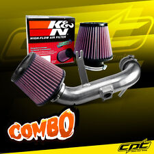 For 08-13 Lancer 2.0L 4cyl Non-Turbo Polish Cold Air Intake + K&N Air Filter picture