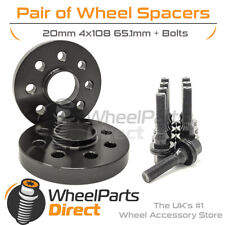 Wheel Spacers (2) & Bolts 20mm for Peugeot 206 98-10 On Original Wheels picture