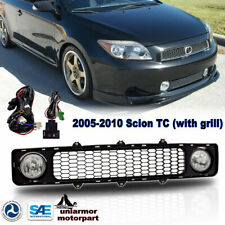 for 2005-2010 Scion TC Fog Lights Driving Lamps with Bumper Grill Black Clear picture