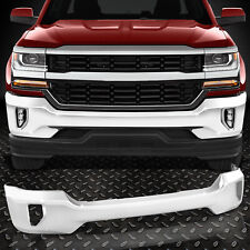 For 16-19 Chevy Silverado 1500/LD Chrome Front Bumper Face Bar w/ Fog Light Hole picture
