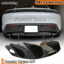 For Porsche Taycan 9J1 Sedan 2019-2021 Dry Carbon Fiber Rear Bumper Diffuser Lip picture