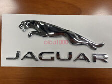 2x Chrome Jaguar Logo Emblem Rear Badge Decal XF XJ XK XJR XJS E X S TYPE picture