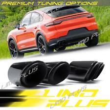 Steel Black Exhaust Tips Muffler Tails For 2019-2022 Porsche Cayenne Base picture