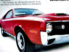 1970 AMC AMX ORIGINAL AD *290/360/390 v8/hood/door/steering wheel/decal/Javelin picture