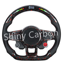 LED Forged Carbon Fiber Steering Wheel For VW GTI MK7 MK7.5 Golf R Polo Jetta picture