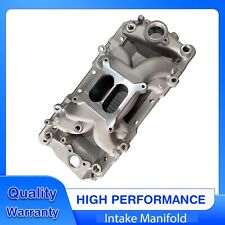Dual Plane Intake Manifold Aluminum for 396-502 BB Chevy V8 Cyclone BBC Air Gap  picture