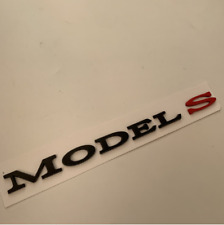 TESLA MODEL S Emblem Badge Trunk Logo sticker Black/Red color MODEL S TESLA picture