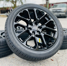 New Chevy Tahoe Suburban SRV Black Wheels Rims Tires 2024 2023 2022 2021 2020 picture