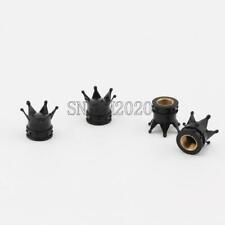 4x Black Wheel Tyre Valve Stem Caps For Harley Sportster Softail Dyna Touring picture
