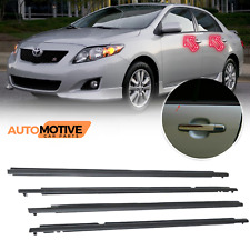 For 2009-2012 Toyota Corolla 4 Pc Weather Strips Window Moulding Trim Seal Belt picture