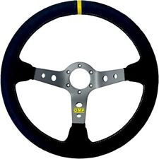 OMP Racing Corsica Steering Wheel/3 Black Dish Spokes/ - Small Suede (Black) picture
