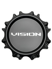 Vision Matte Black 8 Lug Wheel Center Cap C353MB-8V picture