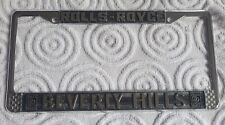 Rare Rolls Royce Beverly Hills Calif License Plate Frame Silver Shadow Ghost RR picture