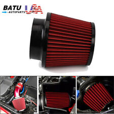 4inch/100mm High Flow Inlet Cold Air Intake Cone Replacement Dry Air Filter Red picture