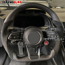 Matte Carbon Fiber Alcantara Steering Wheel For 16+ Audi TT TTRS R8 with CF Trim picture