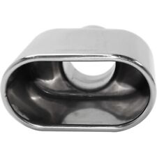 Exhaust Tip Universal Polished Stainless Steel Oval Rolled 1 Piece picture