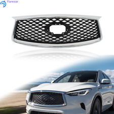 Grille For 2019-2023 Infiniti QX50 Upper Grile With Camera Option Chrome Black picture